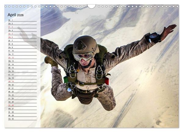 Produktbild: Fallschirmspringer. Absprung der U.S. Navy Seals (Wandkalender 2026 DIN A3 quer), CALVENDO Monatskalender