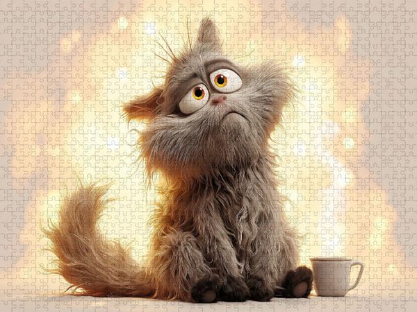 Produktbild: CALVENDO Puzzle Ein Motiv aus dem Kalender Katzenhumor im Blick | 2000 Teile Lege-Gr&ouml;&szlig;e 90x67cm Foto-Puzzle f&uuml;r gl&uuml;ckliche Stunden