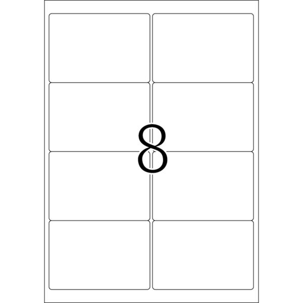 Produktbild: HERMA Adressetiketten permanent wei&szlig; 99,1x67,7mm 25 Blatt 200 St&uuml;ck