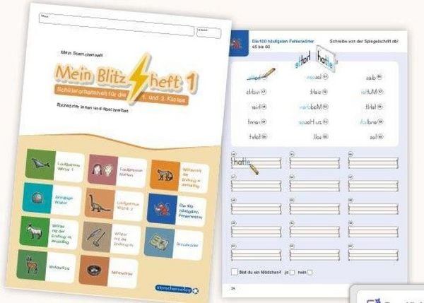 Produktbild: Mein Blitzheft 1 - Blitzw&ouml;rter lesen und abschreiben