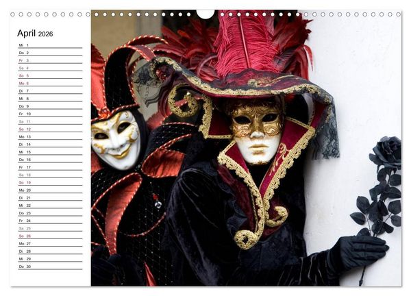 Produktbild: Carnevale di Venezia 2026 (Wandkalender 2026 DIN A3 quer), CALVENDO Monatskalender