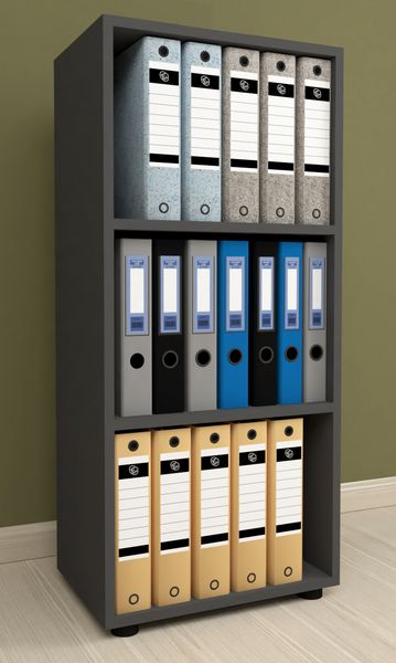 Produktbild: Holz B&uuml;ro Regal B&uuml;cher Ordner Aktenregal Ulas 3f