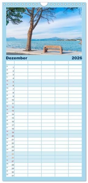 Produktbild: Familienplaner 2026 - Traumziel am Gardasee. Peschiera del Garda mit 5 Spalten (Wandkalender, 21 x 45 cm) CALVENDO