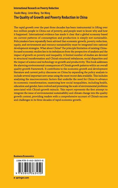 Produktbild: The Quality of Growth and Poverty Reduction in China
