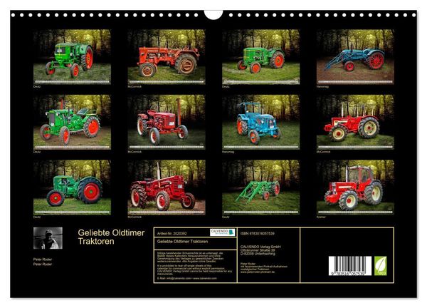 Produktbild: Geliebte Oldtimer Traktoren (Wandkalender 2026 DIN A3 quer), CALVENDO Monatskalender