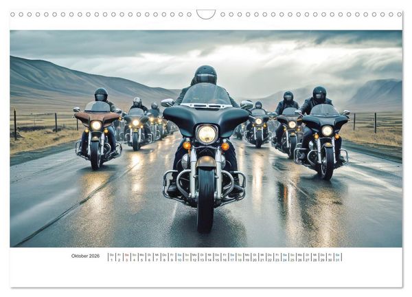 Produktbild: Biker in unendlicher Weite (Wandkalender 2026 DIN A3 quer), CALVENDO Monatskalender