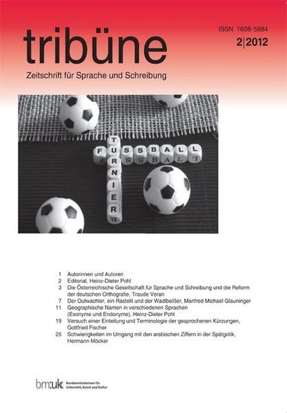 Tribüne. zeitschrift für sprache und schreibung. 2/2012