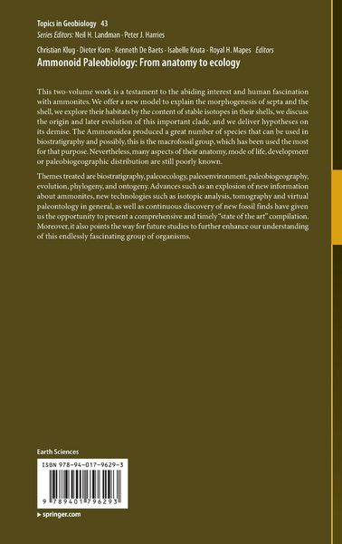Produktbild: Ammonoid Paleobiology: From anatomy to ecology