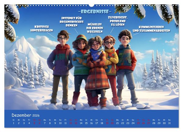 Produktbild: Mathe ist eigentlich doch ganz cool! (hochwertiger Premium Wandkalender 2026 DIN A2 quer), Kunstdruck in Hochglanz