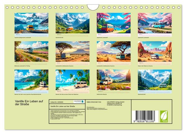 Produktbild: Vanlife Ein Leben auf der Stra&szlig;e (Wandkalender 2027 DIN A4 quer), CALVENDO Monatskalender