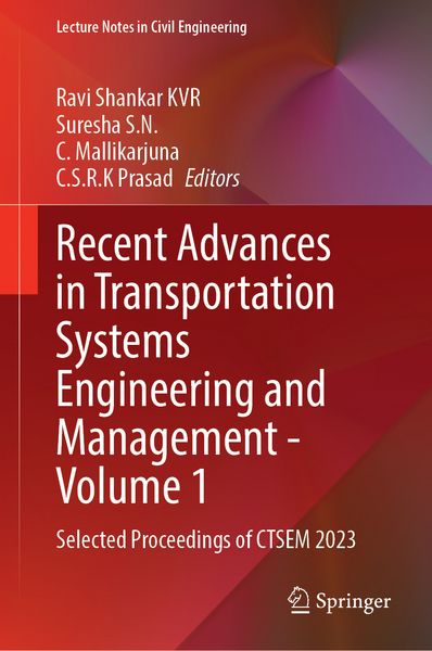 Produktbild: Recent Advances in Transportation Systems Engineering and Management&mdash;Volume 1
