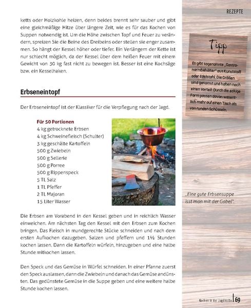 Kochen in der Jagdhütte