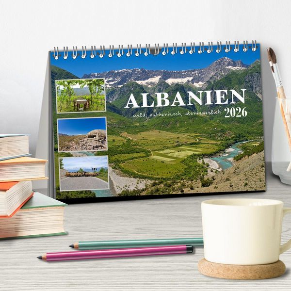 Produktbild: Albanien - wild, authentisch, abenteuerlich (Tischkalender 2026 DIN A5 quer), CALVENDO Monatskalender