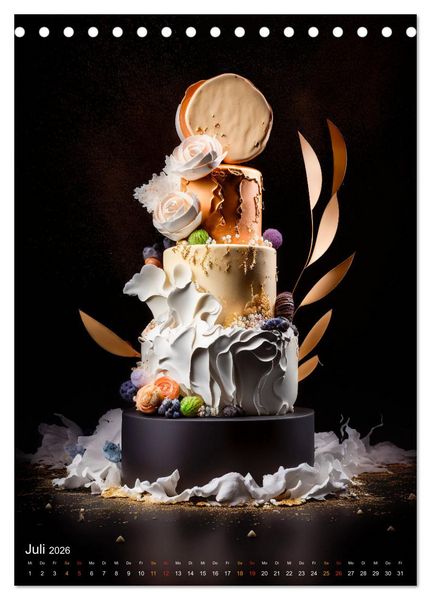 Produktbild: Zur Hochzeit eine Torte (Tischkalender 2026 DIN A5 hoch), CALVENDO Monatskalender