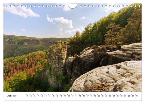 Produktbild: S&auml;chsische Schweiz - Das Elbsandsteingebirge (Wandkalender 2027 DIN A4 quer), CALVENDO Monatskalender