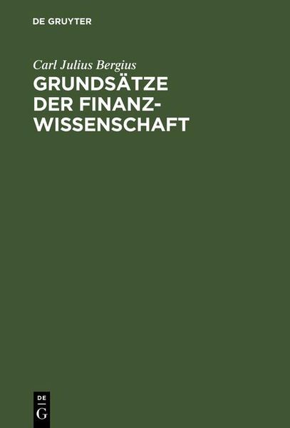 Produktbild: Grunds&auml;tze der Finanzwissenschaft