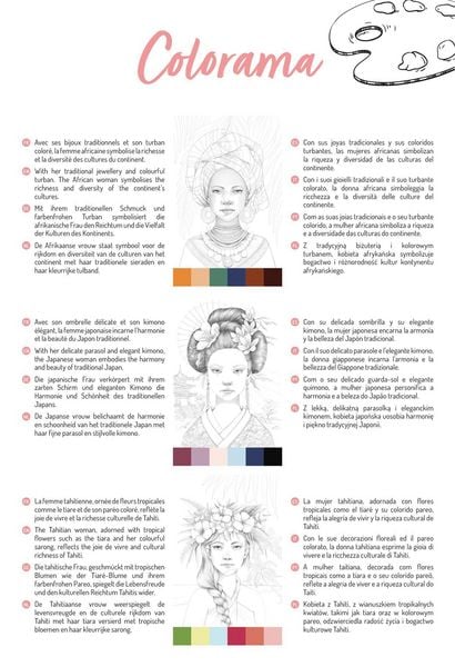 Produktbild: ODELIA, Ausmalblock Mixed Media, 20 Blatt A4 250g, Spiralbindung, Frauen