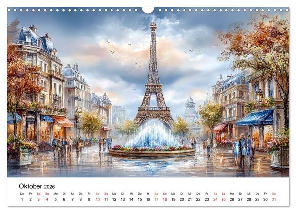 Produktbild: Stadtpoesie in sanften Farben (Wandkalender 2026 DIN A3 quer), CALVENDO Monatskalender