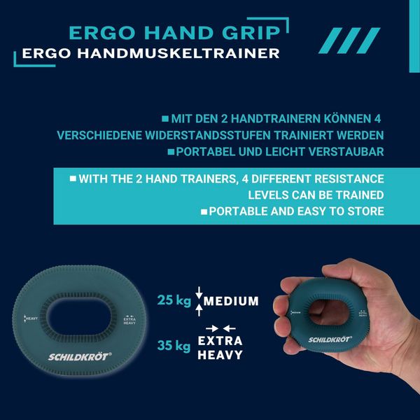 Produktbild: Schildkr&ouml;t 960115 - Ergo Handmuskeltrainer, 2er Set, Silikonring