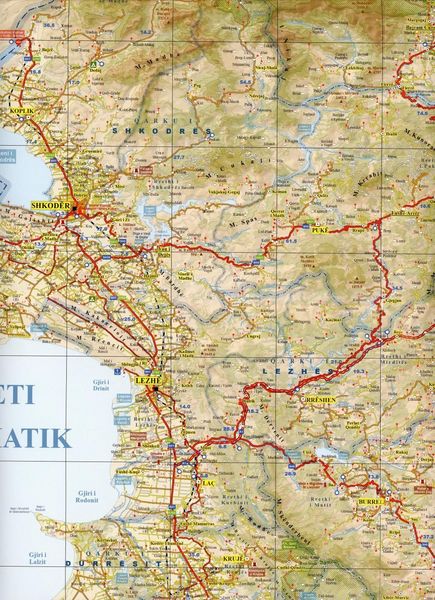 Produktbild: Albanien Stra&szlig;enkarte 1 : 350 000 GPS