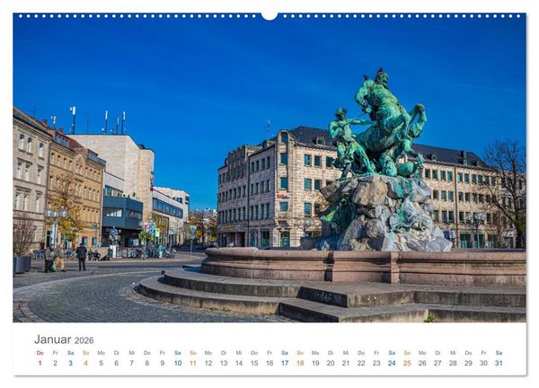 Produktbild: F&uuml;rth - die Denkmalstadt (hochwertiger Premium Wandkalender 2026 DIN A2 quer), Kunstdruck in Hochglanz