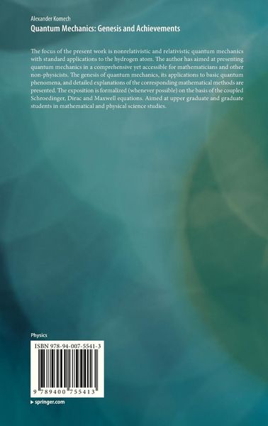 Produktbild: Quantum Mechanics: Genesis and Achievements