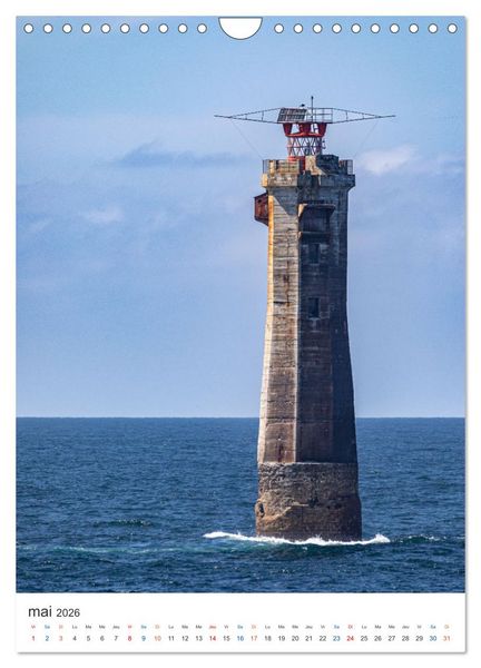 Produktbild: Phares du Finist&egrave;re (Calendrier mural 2026 DIN A4 horizontal), CALVENDO calendrier mensuel