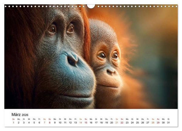 Produktbild: Orang Utans - Leben in den Baumkronen (Wandkalender 2026 DIN A3 quer), CALVENDO Monatskalender