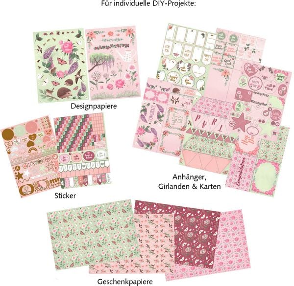Produktbild: Designpapier-Kreativbuch Garden Glory