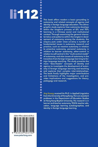 Produktbild: Autonomy, Agency and Identity in Foreign Language Learning and Teaching