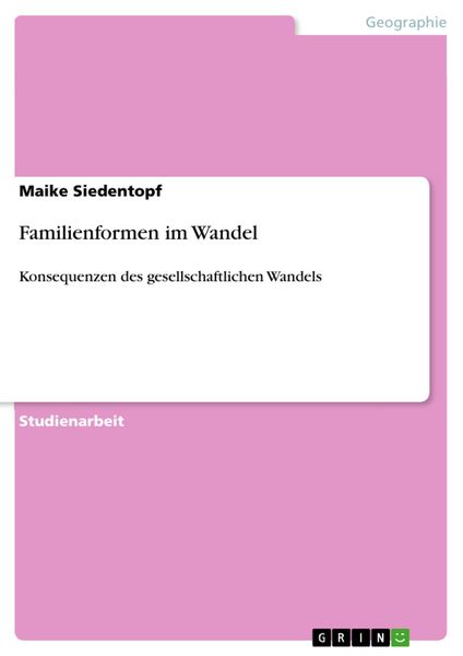 Produktbild: Familienformen im Wandel