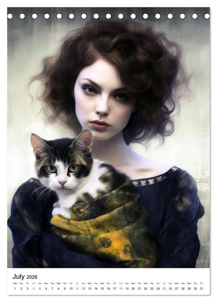 Produktbild: Meow and Forever (Desk Calendar 2026 DIN A5 portrait), CALVENDO 12 Month DeskCalendar