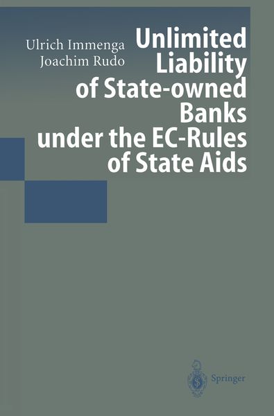 Produktbild: Unlimited Liability of State-owned Banks under the EC-Rules of State Aids