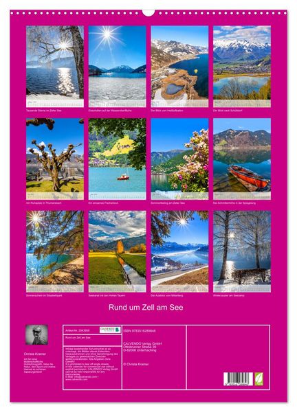 Produktbild: Rund um Zell am See (Wandkalender 2026 DIN A2 hoch), CALVENDO Monatskalender