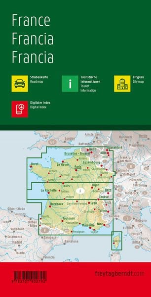 Frankreich 1 : 800 000 Strassenkarte
