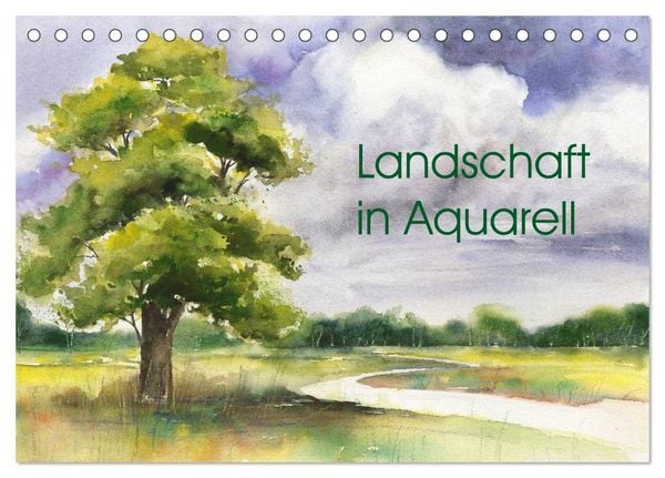 Landschaft in Aquarell (Tischkalender 2026 DIN A5 quer), CALVENDO Monatskalender