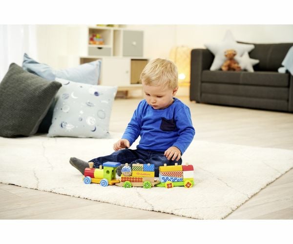 Produktbild: Eichhorn Color Holzzug, 20-tlg., inkl. 17 Bausteinen