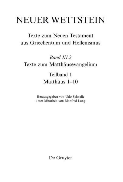 Produktbild: Texte zum Matth&auml;usevangelium