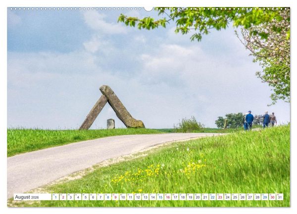 Produktbild: Steine an der Grenze - Wanderbare Kunst (Wandkalender 2026 DIN A2 quer), CALVENDO Monatskalender