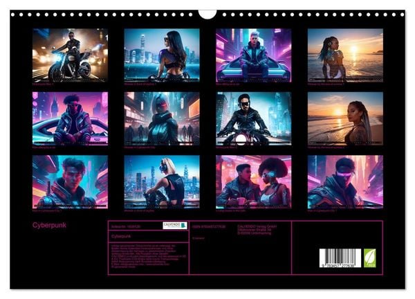 Produktbild: Cyberpunk (Wandkalender 2026 DIN A3 quer), CALVENDO Monatskalender