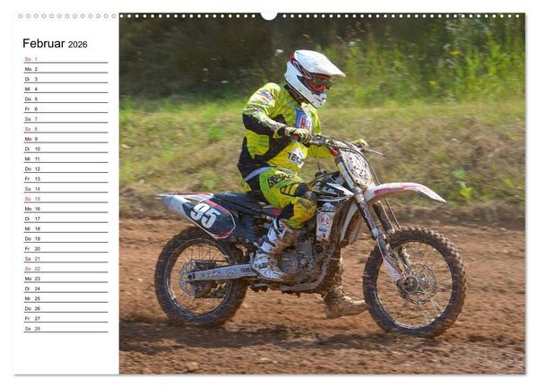 Produktbild: Motocross - Terminplaner (hochwertiger Premium Wandkalender 2026 DIN A2 quer), Kunstdruck in Hochglanz