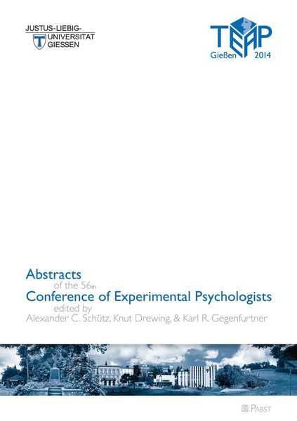 Produktbild: Abstracts of the 56th Conference of Experimental Psychologists