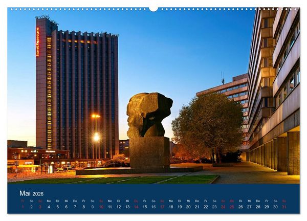 Produktbild: Chemnitz - Sachsen von seiner sch&ouml;nsten Seite (hochwertiger Premium Wandkalender 2026 DIN A2 quer), Kunstdruck in Hochglanz