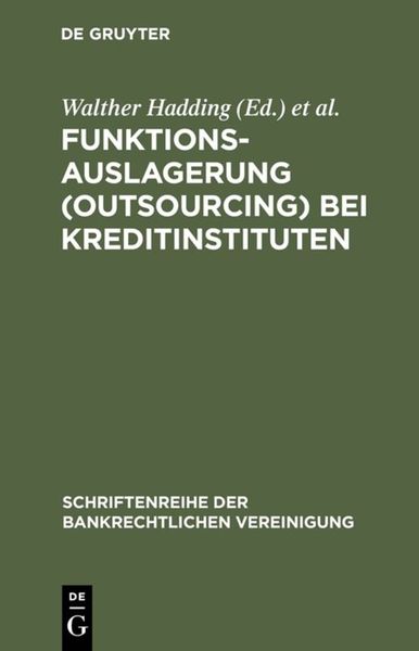 Produktbild: Funktionsauslagerung (Outsourcing) bei Kreditinstituten