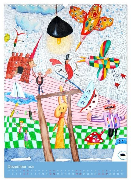 Produktbild: RABUNTEL KIND und KUNST inszeniert von KATHRIN SCHWERTNER (hochwertiger Premium Wandkalender 2026 DIN A2 hoch), Kunstdruck in Hochglanz