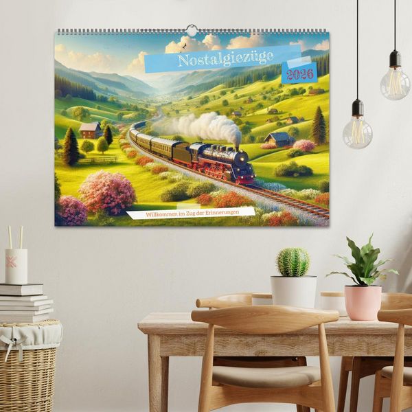 Produktbild: Nostalgiez&uuml;ge (Wandkalender 2026 DIN A2 quer), CALVENDO Monatskalender