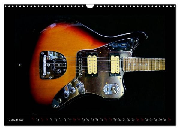 Produktbild: Rockgitarren im Blitzlicht (Wandkalender 2026 DIN A3 quer), CALVENDO Monatskalender
