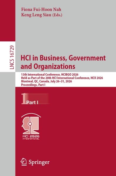 Produktbild: HCI in Business, Government and Organizations