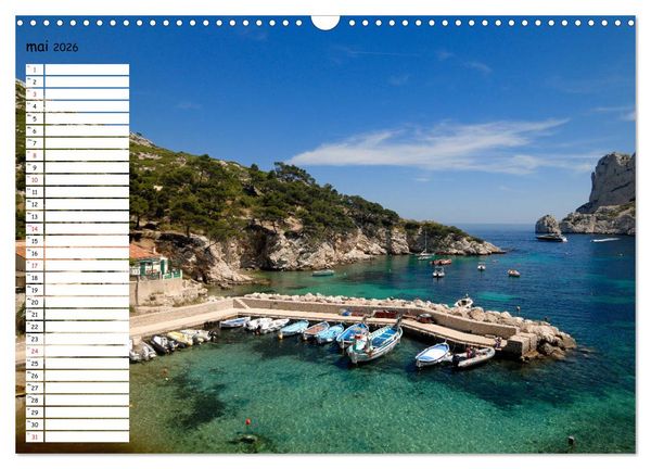 Produktbild: Les Calanques - Criques et fiords de Provence (Calendrier mural 2026 DIN A3 vertical), CALVENDO calendrier mensuel