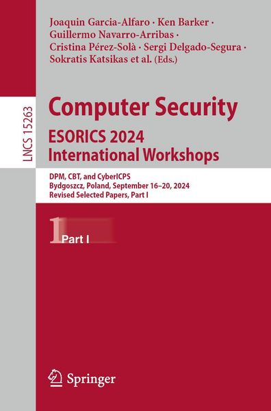 Produktbild: Computer Security. ESORICS 2024 International Workshops